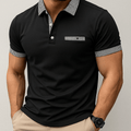 Camisa Polo Hombre Manga Corta con Detalles a Cuadros - Montserrat
